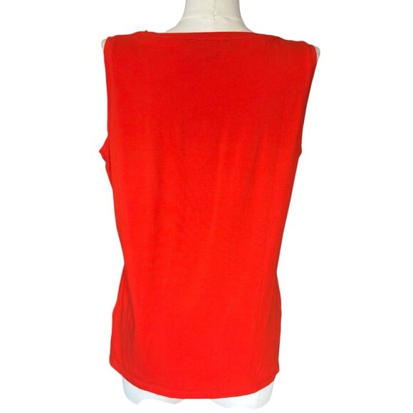 Jones New York Round Neck Sleeveless Pullover Tank Tee Women's Sz L - Picture 4 of 8